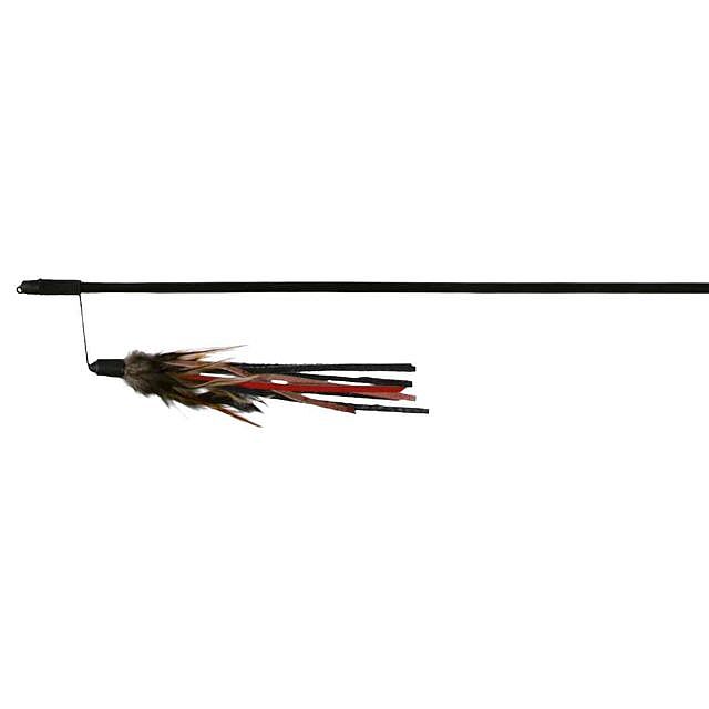 f26fa183d16c627162f5c138e1361146ff463d40 Playing rod with leather straps/feathers, plastic, 50 cm – Obrázok 1
