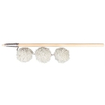 Playing rod with balls, wood/plush, catnip, 35 cm