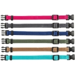Junior Set of puppy collars, S–M: 17–25 cm/10 mm, 6 pcs., fuchsia, graphite, ind