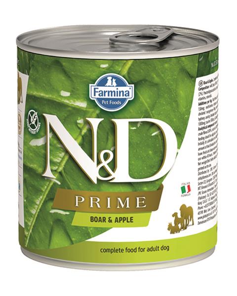 obc019551-1604391637 Farmina N&D dog PRIME boar & apple konzerva 285 g – Obrázok 1