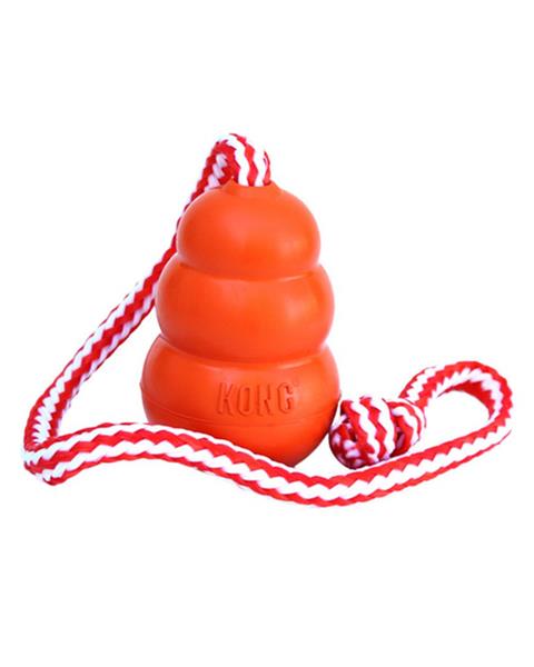 obc022520-1659528270 Hračka Kong Dog Aqua Granát s lanom oranžový, plávajúci, guma prírodná, M – Obrázok 1