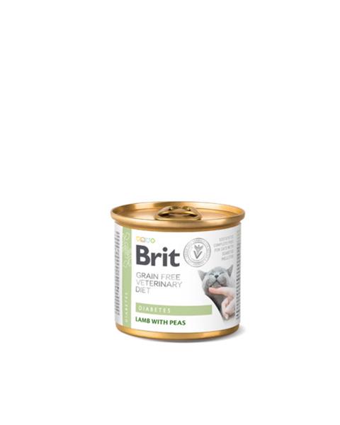 obc023812-1691143958 Brit Veterinary Diets GF cat Cans Diabetes 200 g konzerva – Obrázok 1